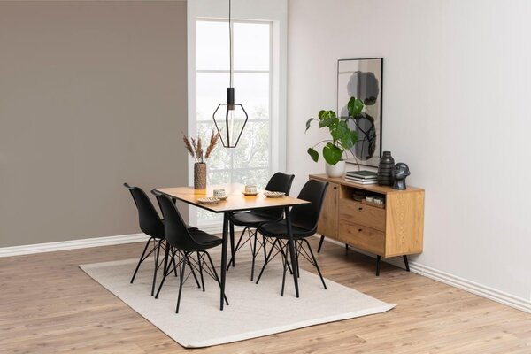 Scaun dining Eris, Negru, 85.5x48.5x54 cm