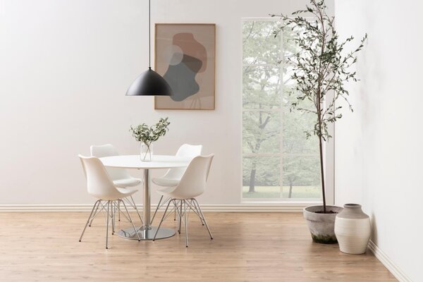 Scaun dining Eris, Alb, 85.5x48.5x54 cm