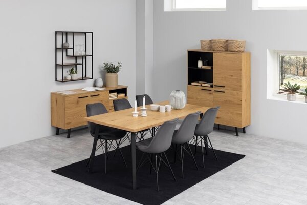 Scaun dining Eris V1, Gri, 85.5x48.5x54 cm