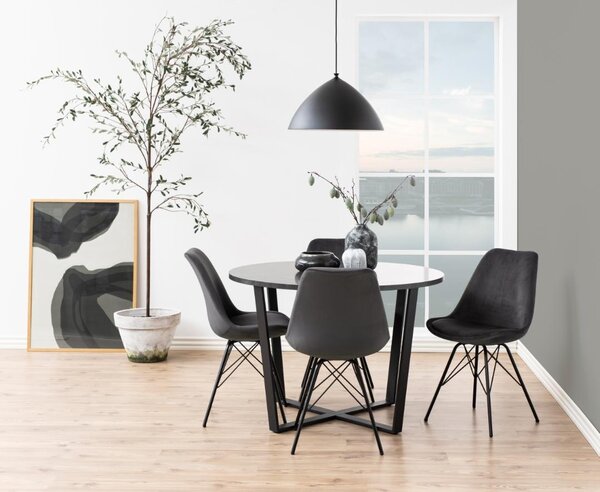 Scaun dining Eris V1, Gri, 85.5x48.5x54 cm