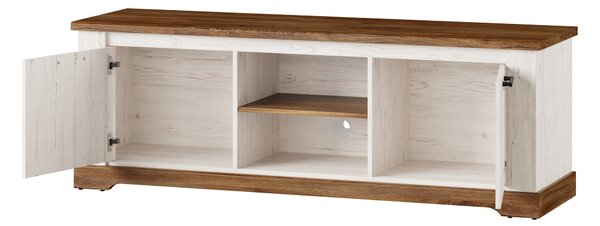 Masă TV/comodă Cantaro 25 (pin andersen + stejar stirling). Promo -13%. 1068114