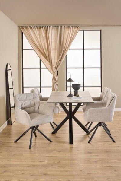 Scaun dining Alonso, Bej, 85.5x64x60.5 cm