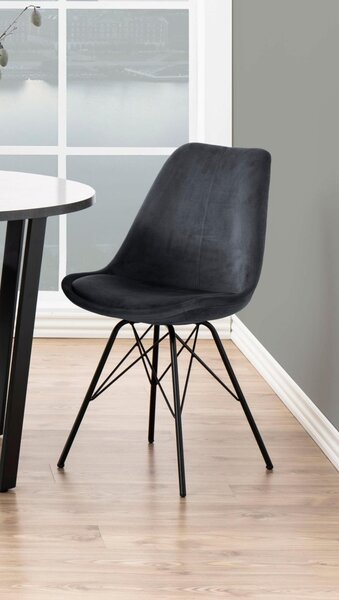 Scaun dining Eris V1, Gri, 85.5x48.5x54 cm