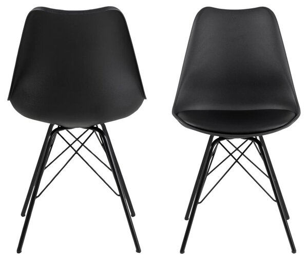 Scaun dining Eris, Negru, 85.5x48.5x54 cm