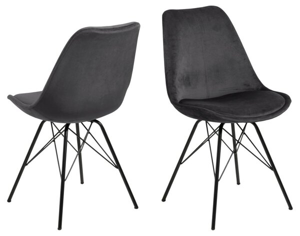 Scaun dining Eris V1, Gri, 85.5x48.5x54 cm
