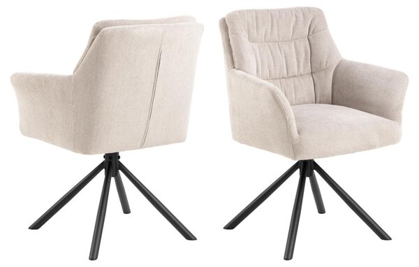 Scaun dining Alonso, Bej, 85.5x64x60.5 cm