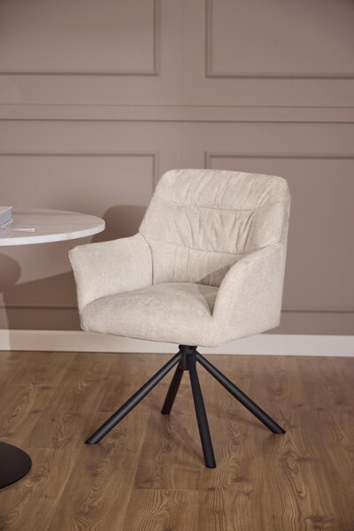 Masa dining Tarifa, Negru mat, 75x110x110 cm