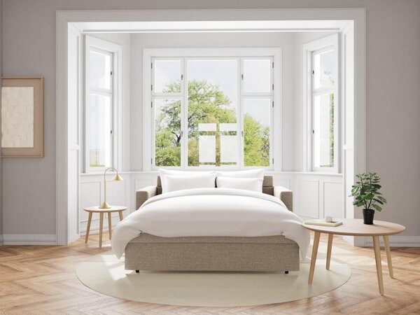 Canapea extensibila Fleury, Bej, 85x176x88 cm
