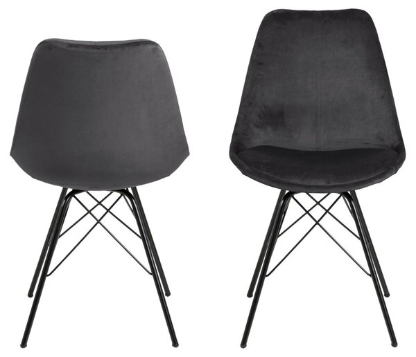 Scaun dining Eris V1, Gri, 85.5x48.5x54 cm
