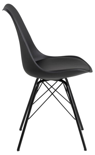 Scaun dining Eris, Negru, 85.5x48.5x54 cm