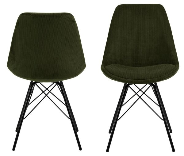 Scaun dining Eris V2, Verde, 85.5x48.5x54 cm