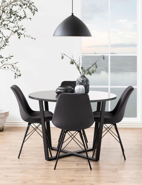 Scaun dining Eris V1, Gri, 85.5x48.5x54 cm