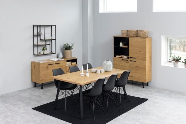 Scaun dining Eris, Negru, 85.5x48.5x54 cm