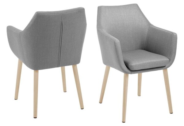 Scaun dining Nora, Gri, 84x58x58 cm