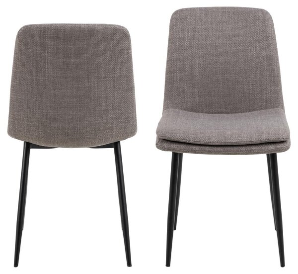 Scaun dining Becca, Gri, 85.5x46x55 cm