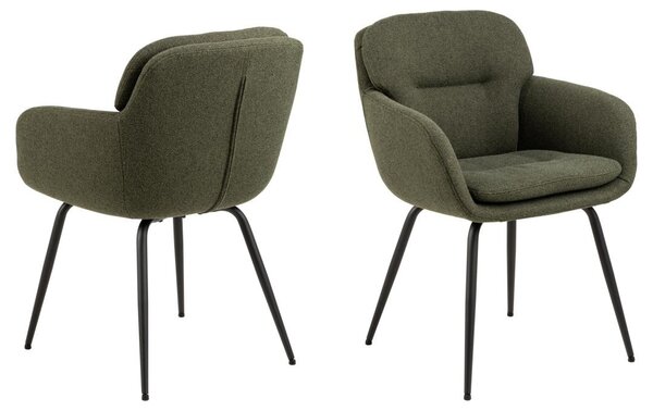 Scaun dining Dora, Verde, 84x58x59 cm