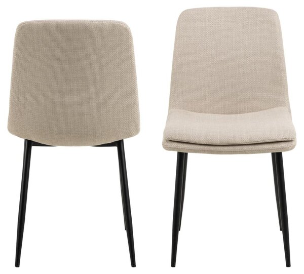 Scaun dining Becca, Bej, 85.5x46x55 cm