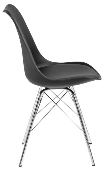 Scaun dining Eris, Negru, 85.5x48.5x54 cm