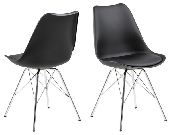 Scaun dining Eris, Negru, 85.5x48.5x54 cm
