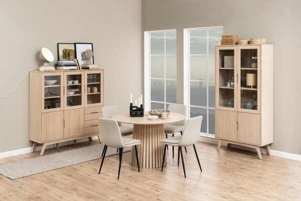 Scaun dining Becca, Bej, 85.5x46x55 cm