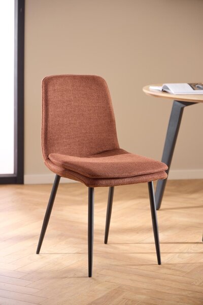 Scaun dining Becca, Portocaliu, 85.5x46x55 cm