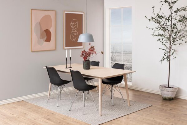 Scaun dining Eris, Negru, 85.5x48.5x54 cm