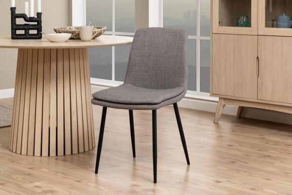Scaun dining Becca, Gri, 85.5x46x55 cm