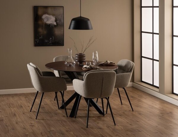 Scaun dining Dora, Bej, 84x58x59 cm