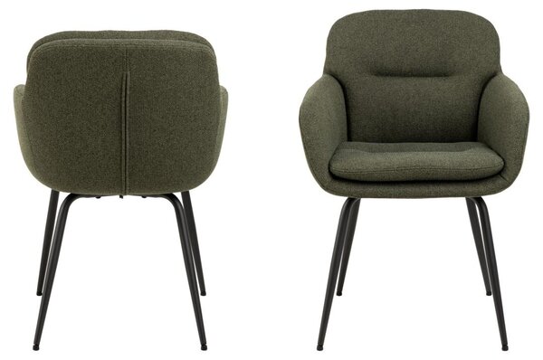 Scaun dining Dora, Verde, 84x58x59 cm
