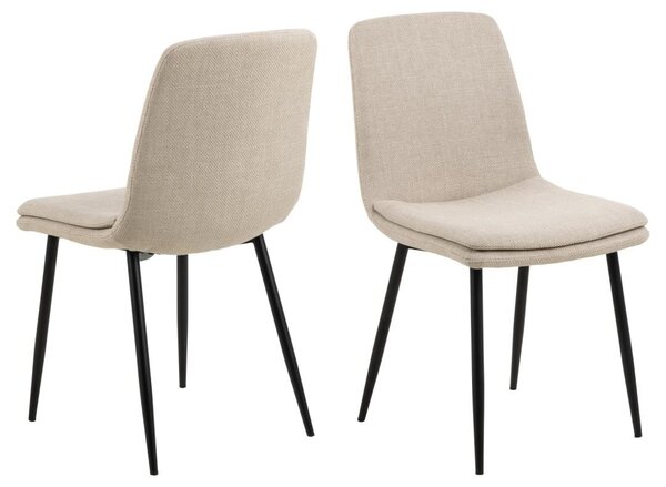 Scaun dining Becca, Bej, 85.5x46x55 cm