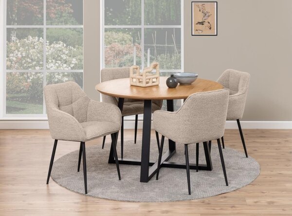 Scaun dining Brenda, Bej, 84.5x59x54.5 cm