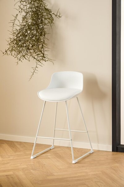 Scaun inalt Tina, Alb, 84x50x49 cm