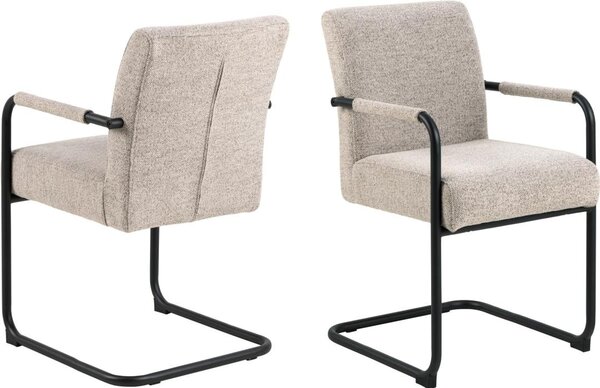 Scaun dining Adele, Bej, 84.5x50.5x64.5 cm