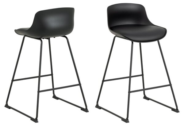 Scaun inalt Tina, Negru, 84x50x49 cm