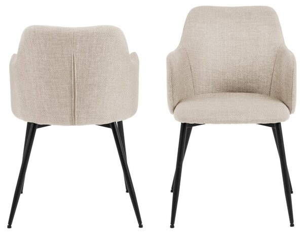 Scaun dining Ilsa, Bej, 84.5x54.5x60 cm