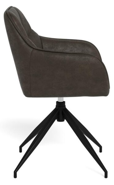 Scaun dining Brenda, Gri, 84.5x58x54.5 cm
