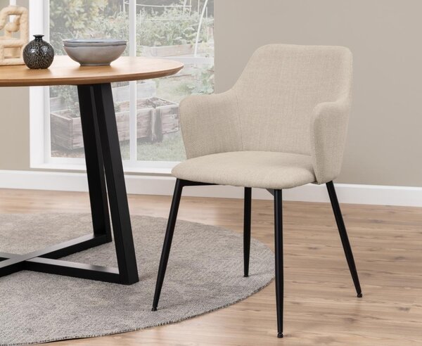 Scaun dining Ilsa, Bej, 84.5x54.5x60 cm