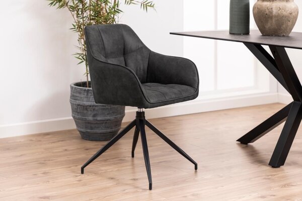 Scaun dining Brenda, Gri, 84.5x58x54.5 cm