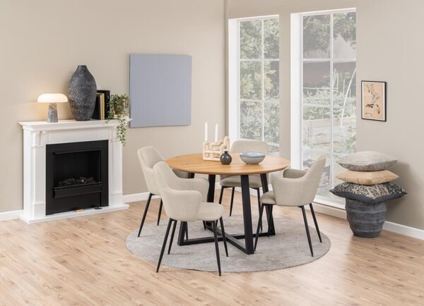 Scaun dining Ilsa, Bej, 84.5x54.5x60 cm