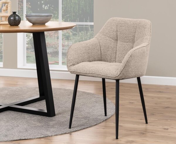 Scaun dining Brenda, Bej, 84.5x59x54.5 cm