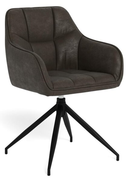 Scaun dining Brenda, Gri, 84.5x58x54.5 cm