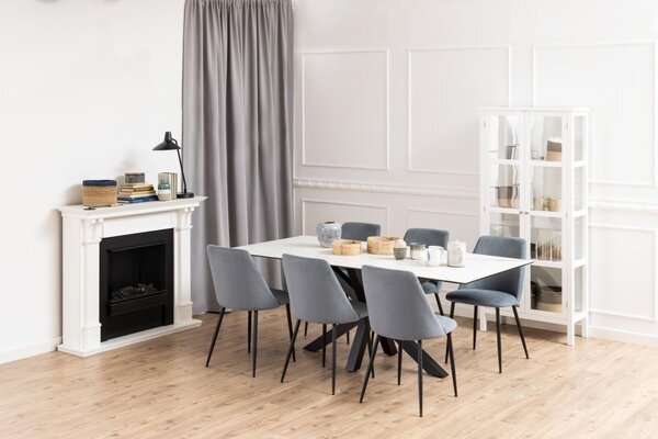 Scaun dining Ines, Gri, 84x49.2x57.5 cm
