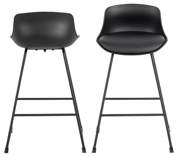 Scaun inalt Tina, Negru, 84x50x49 cm
