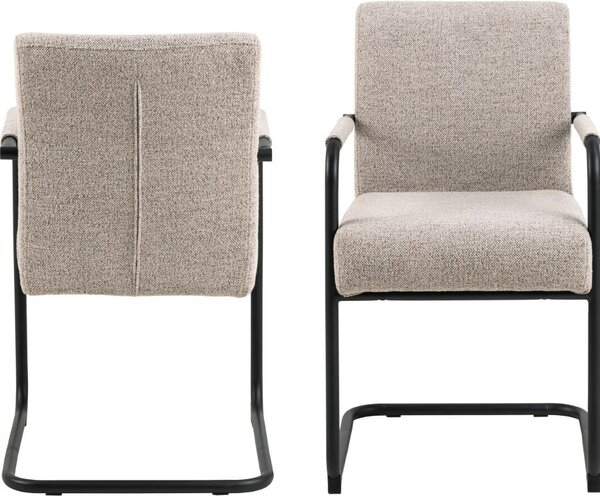 Scaun dining Adele, Bej, 84.5x50.5x64.5 cm