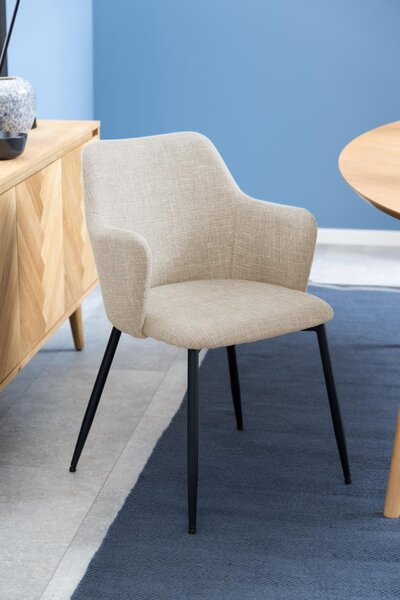 Scaun dining Ilsa, Bej, 84.5x54.5x60 cm