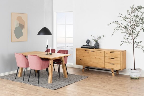 Scaun dining Brooke, Rosu, 83x58x55 cm