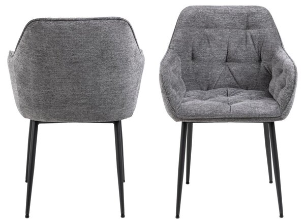Scaun dining Brooke V3, Gri, 83x58x55 cm