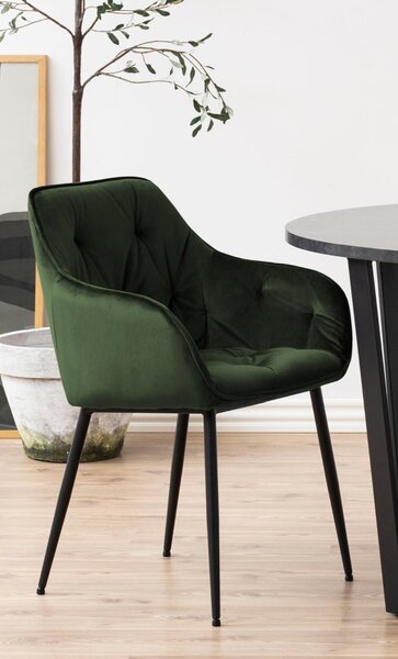 Scaun dining Brooke, Verde, 83x58x55 cm