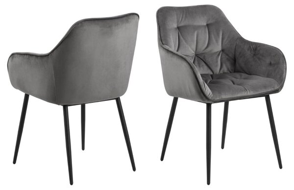 Scaun dining Brooke V2, Gri, 83x58x55 cm