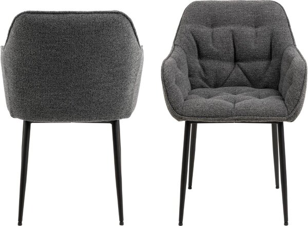 Scaun dining Brooke V4, Gri, 83x58x55 cm